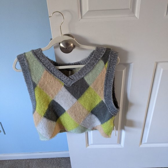 Free People Sweaters - Free People Argyle Quinn Sweater Vest